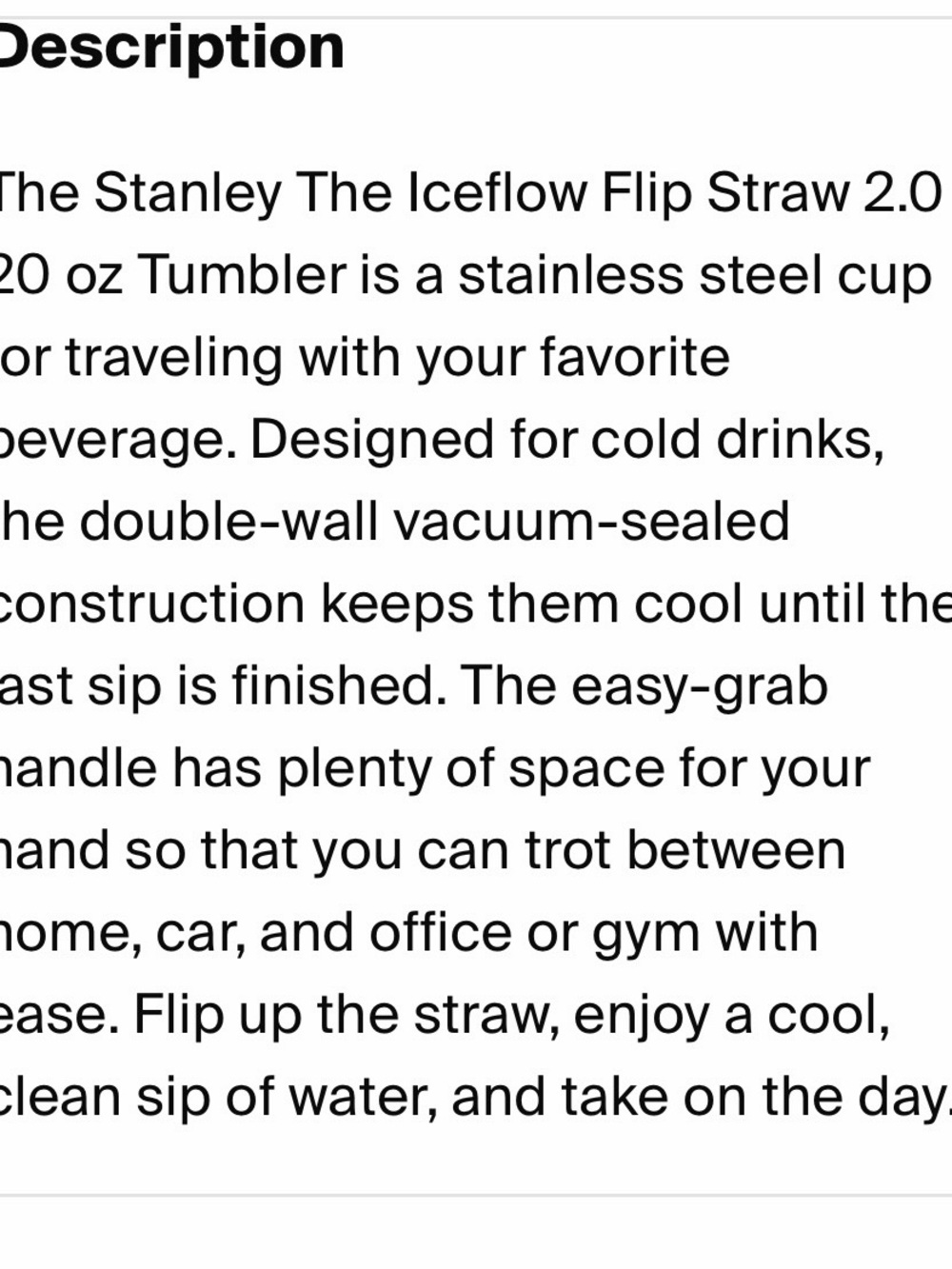 Stanley Iceflow Flip Straw Tumbler - Lavender Pink 20oz NWT - Picture 5 of 15
